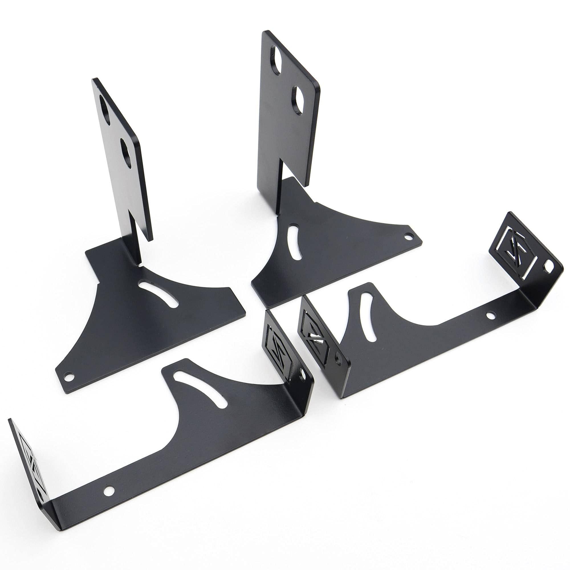 ZROADZ LED Mounting Bracket Under Rear Bumper - Compatible w/ 2008-2016 Ford F-250, F-350, F-450, F-550 - to Mount (2) 6 Inch ZROADZ or similar style LED Lights (Not Included) - PN Z385461, Black