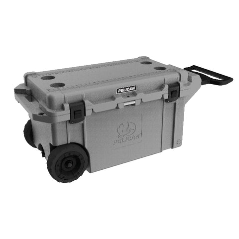 80 Quart Pelican Elite Cooler with Wheels (Dark Grey/Black)
