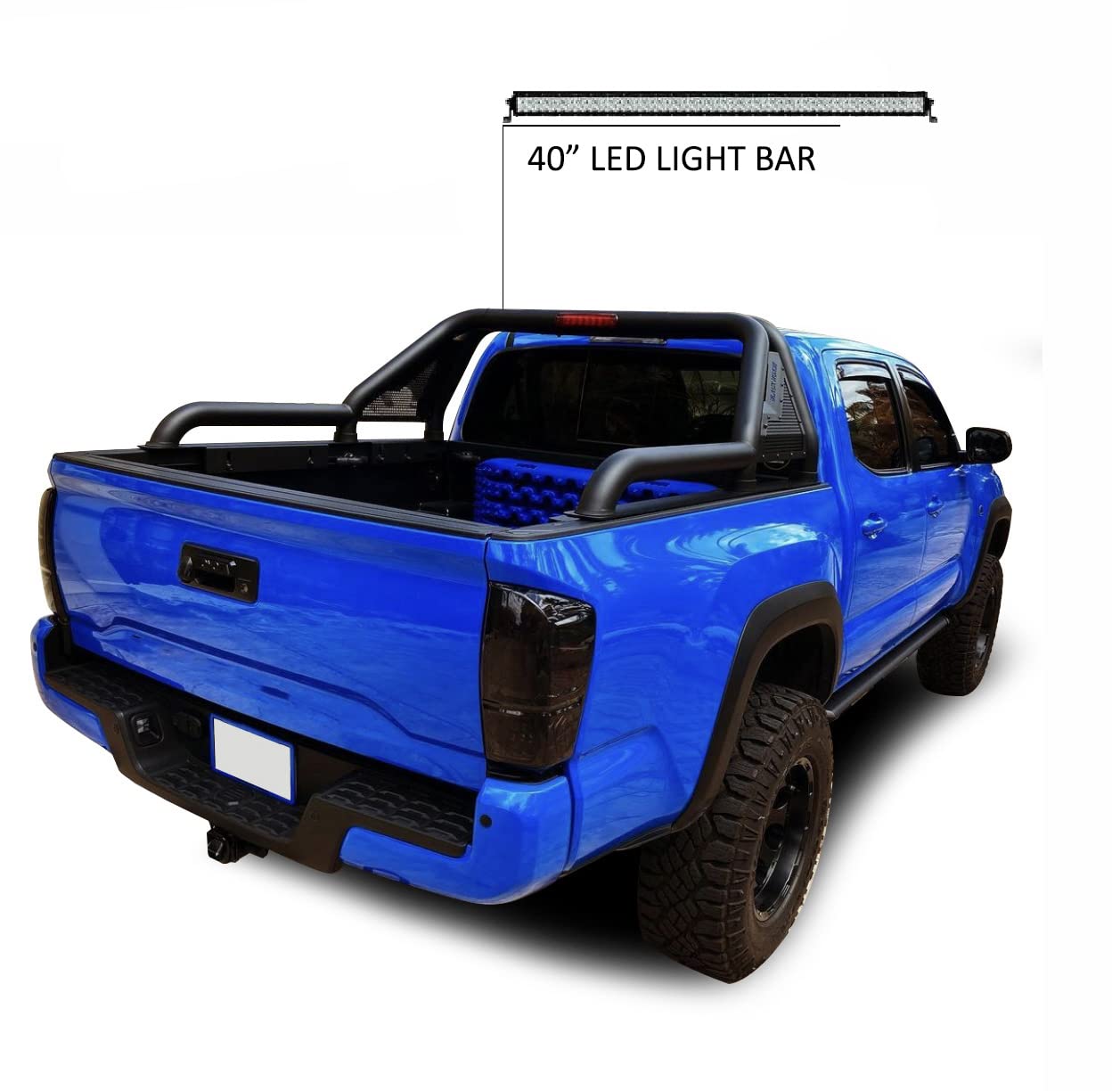 Gladiator Black Horse Roll Bar Modular Black W/40 LED Light Bar Compatible with 2015-2024 GMC Canyon/Chevrolet Colorado/Toyota Tacoma-GLRB-03B-KIT