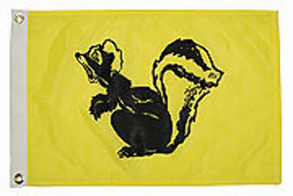 Skunk Boat Flag Taylor Made Products (12" x 18") Black