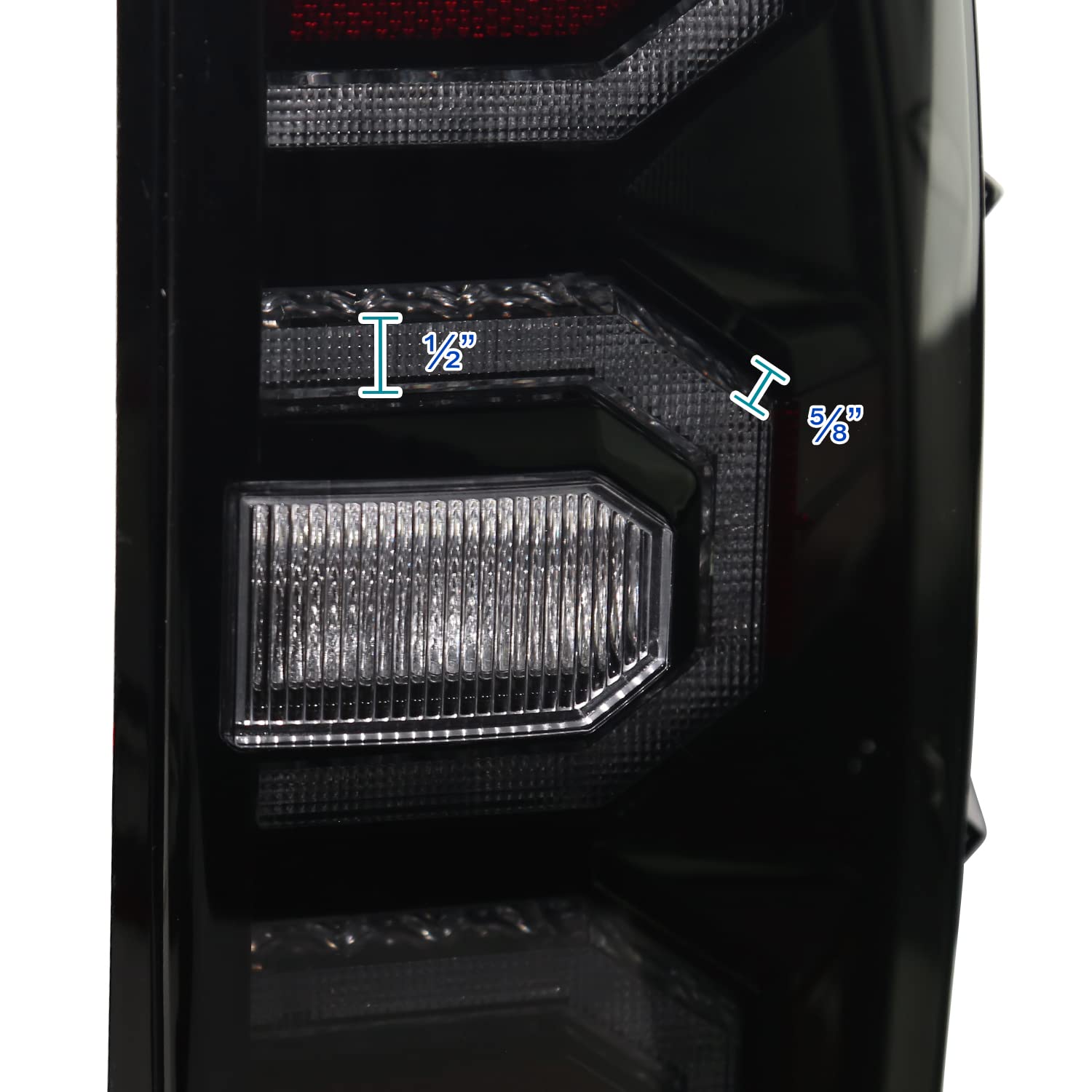 Glossy Black Smoke SPEC-D TUNING LED Tail Lights w/Sequential DRL Strips Compatible with 2016-2022 Toyota Tacoma, Left + Right Pair Assembly