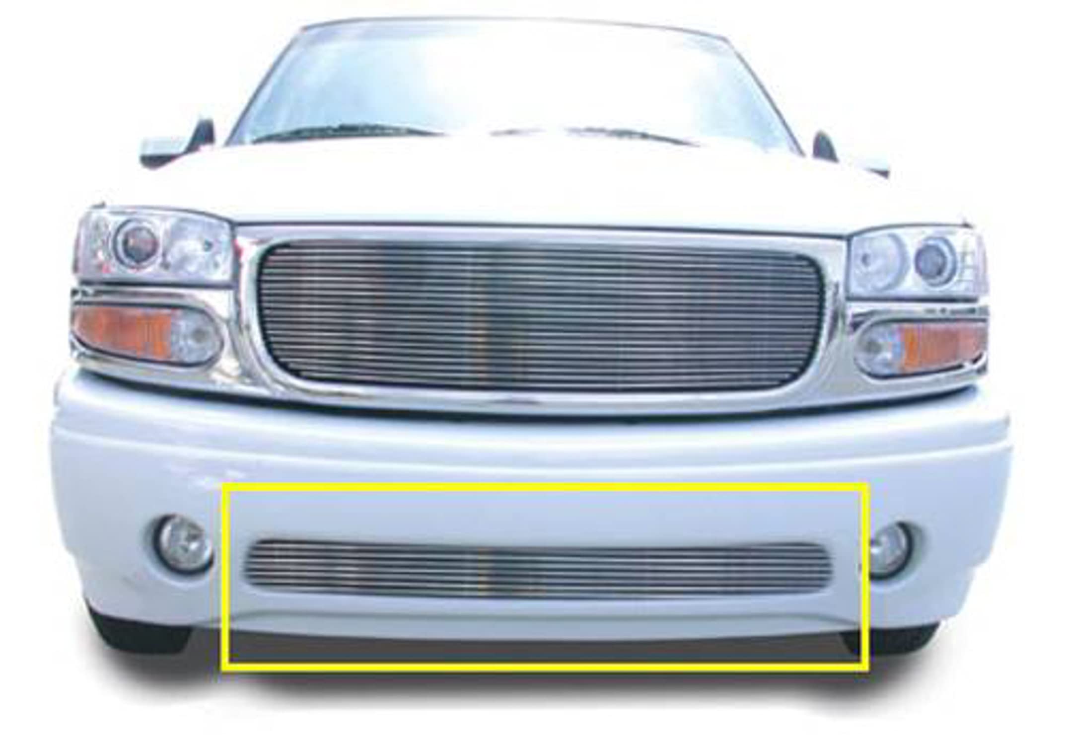 Horizontal T-Rex 25179 Aluminum Polished Finish Billet Bumper Grille Bolt-on for GMC Yukon Denali