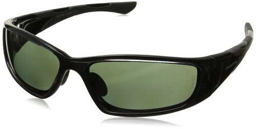 MP7 Crossfire Eyewear 24426 Full Frame Polarized Safety Glasses with Blue Green Polarized Lens and Black Frame