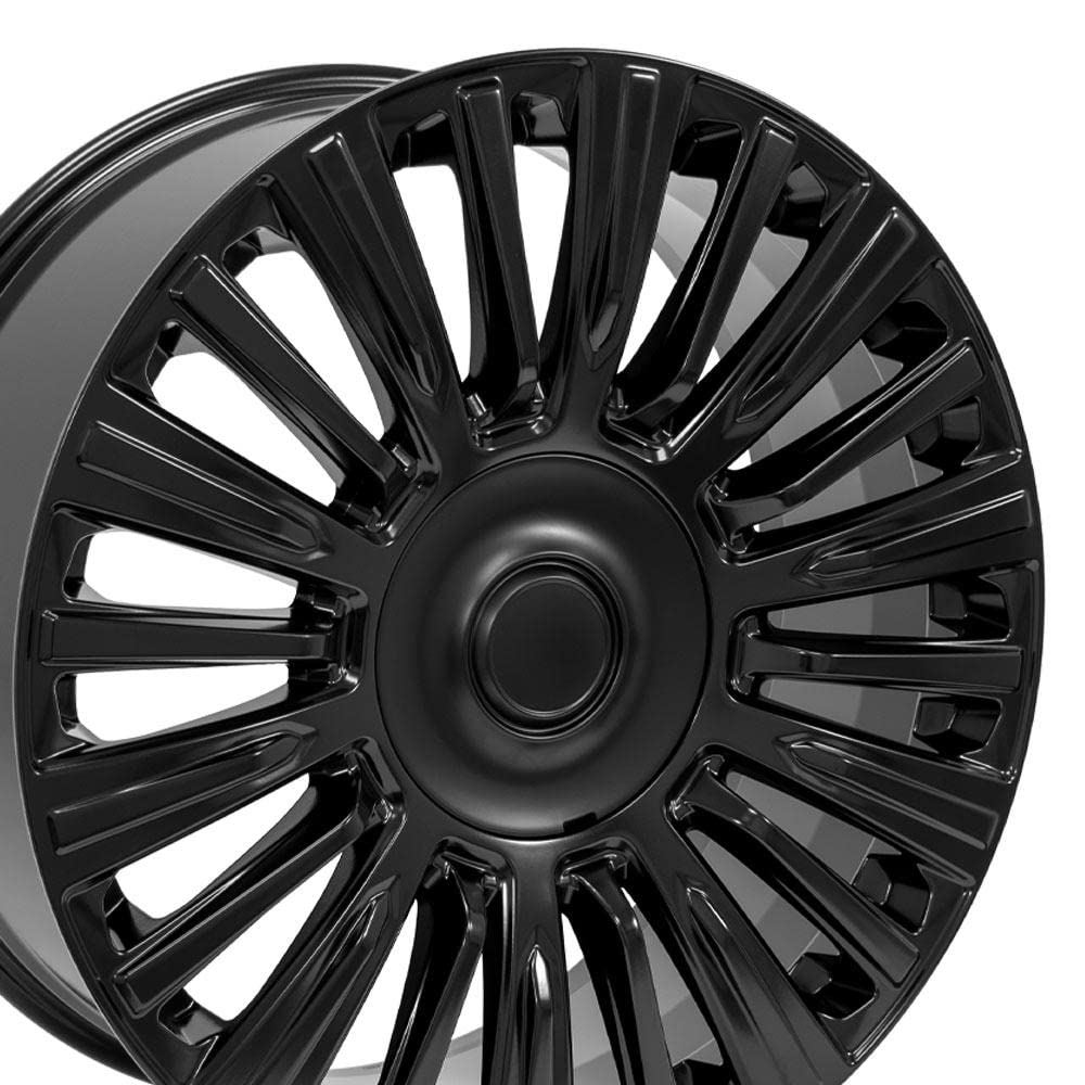 OE Wheels 22 Inch CA92 Rim Fits Escalade Premium Luxury Platimum Style 6x139.7 22x9 Satin Black - Hollander 4876 (1)