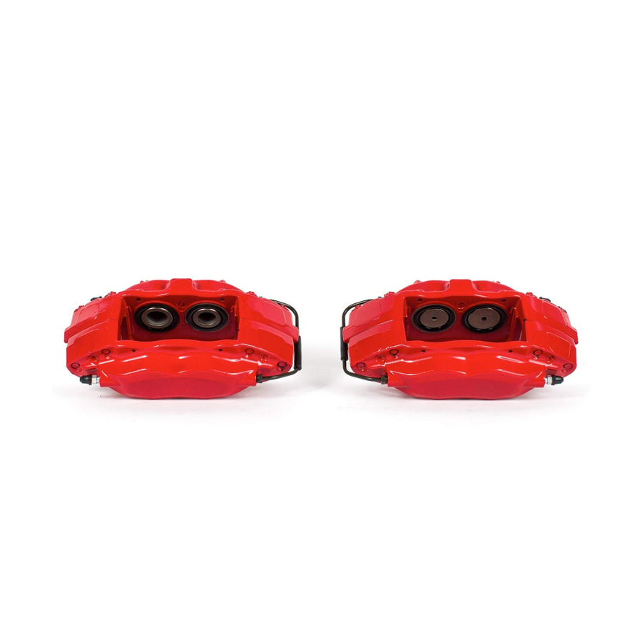 Power Stop S5284 Front Pair of High-Temp Red Powder Coated Calipers For Chevrolet Camaro 2010-2015 [Model Specific]