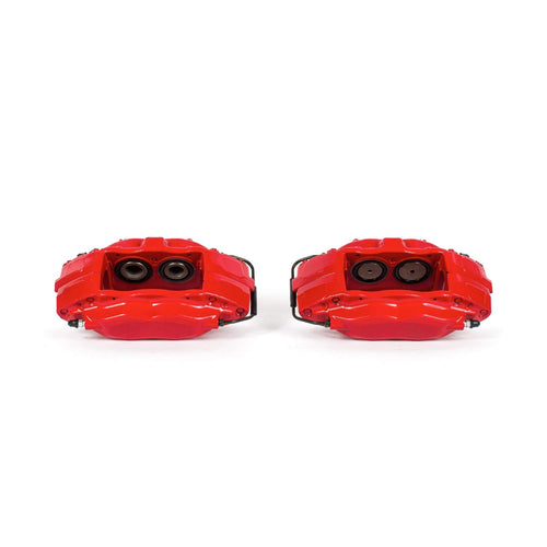Power Stop S5284 Front Pair of High-Temp Red Powder Coated Calipers For Chevrolet Camaro 2010-2015 [Model Specific]