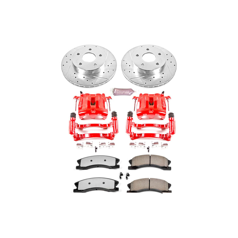 Power Stop Front KC2149-36 Z36 Truck and Tow Brake Kit with Calipers For Jeep Grand Cherokee 1999-2004 [Model Specific]