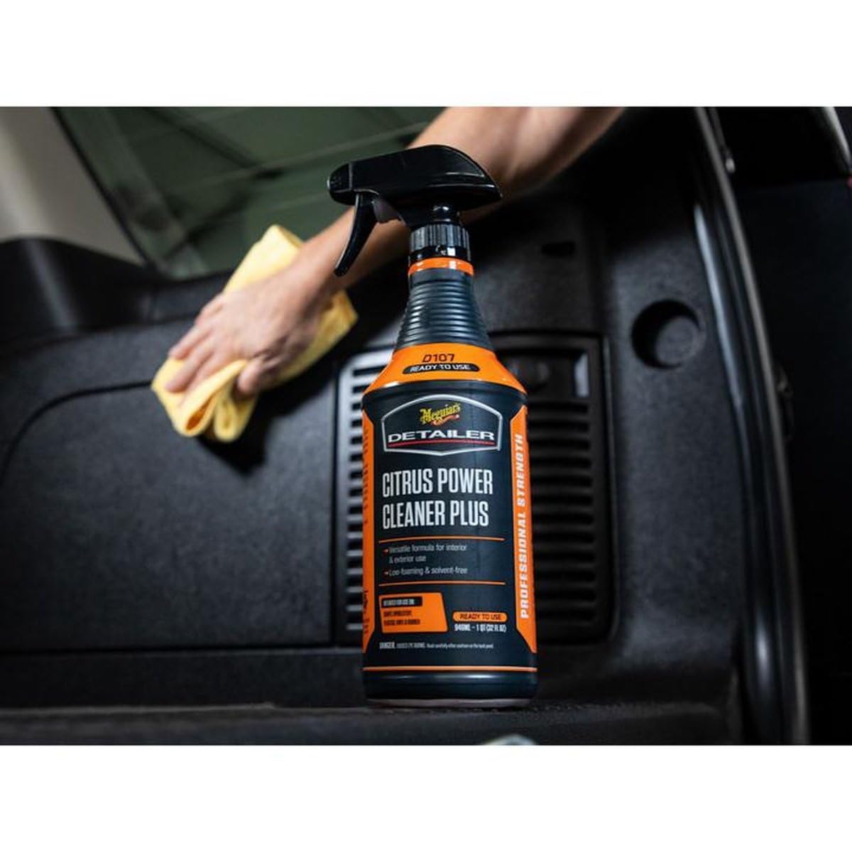 Citrus Power Cleaner Plus Meguiar's D107, All-Purpose Cleaner Car Interior Cleaner, Low-Foaming Interior Car Cleaner Removes Grease, Grime, and Stains - 32 oz Spray Bottle