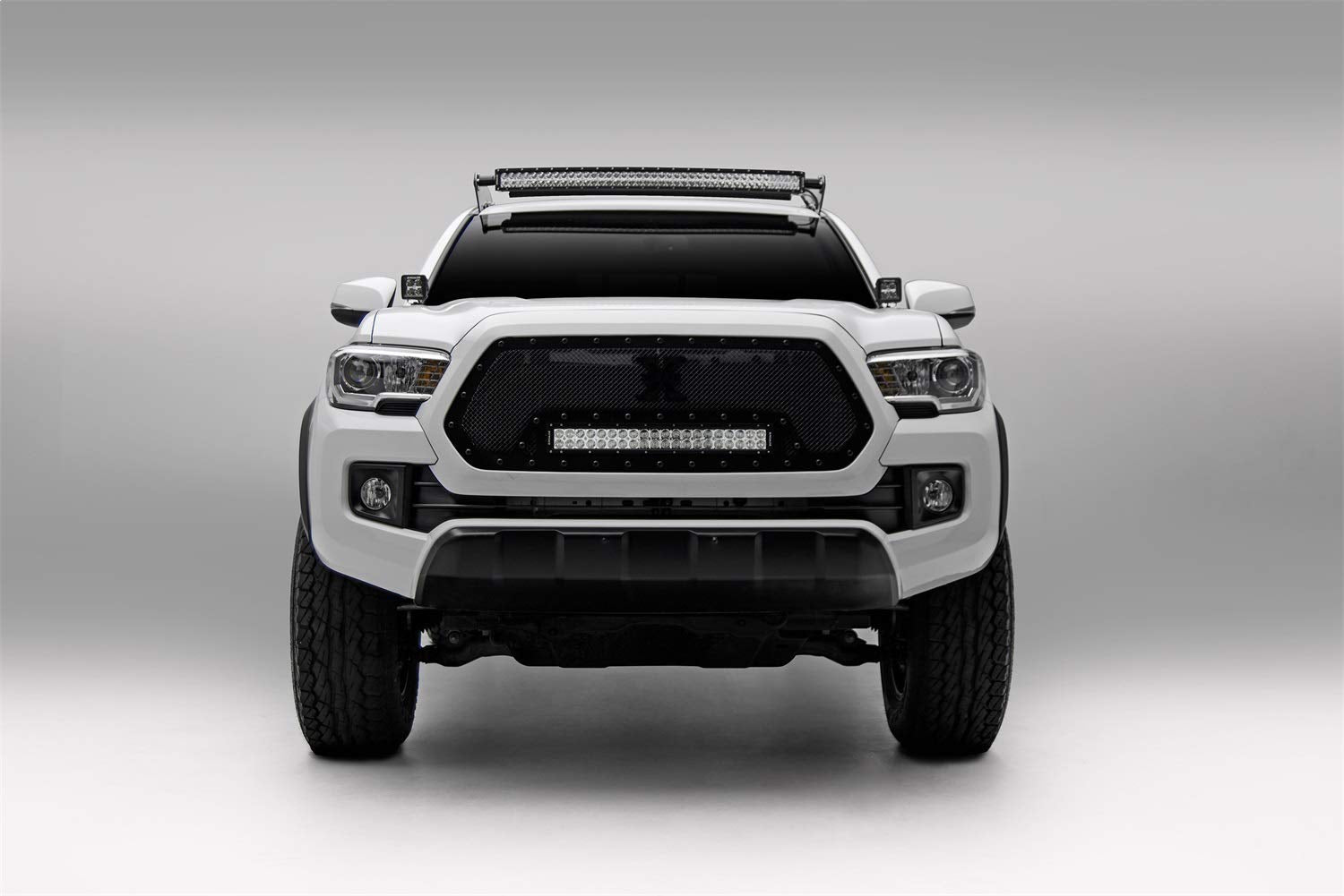 ZROADZ LED Bar Kit Front Roof Mounted - Compatible w/ 2005-2022 Toyota Tacoma Complete Kit with Mounting Brackets, 40 Inch Curved Zroadz Led light bar & Wiring Harness- PN #Z339401-KIT-C, Black