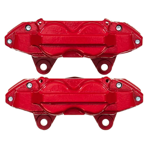 Power Stop S15020 Front Pair of High-Temp Red Powder Coated Calipers For Lexus GX460 2016-2023, Toyota 4Runner 2015-2024 [Model Specific]