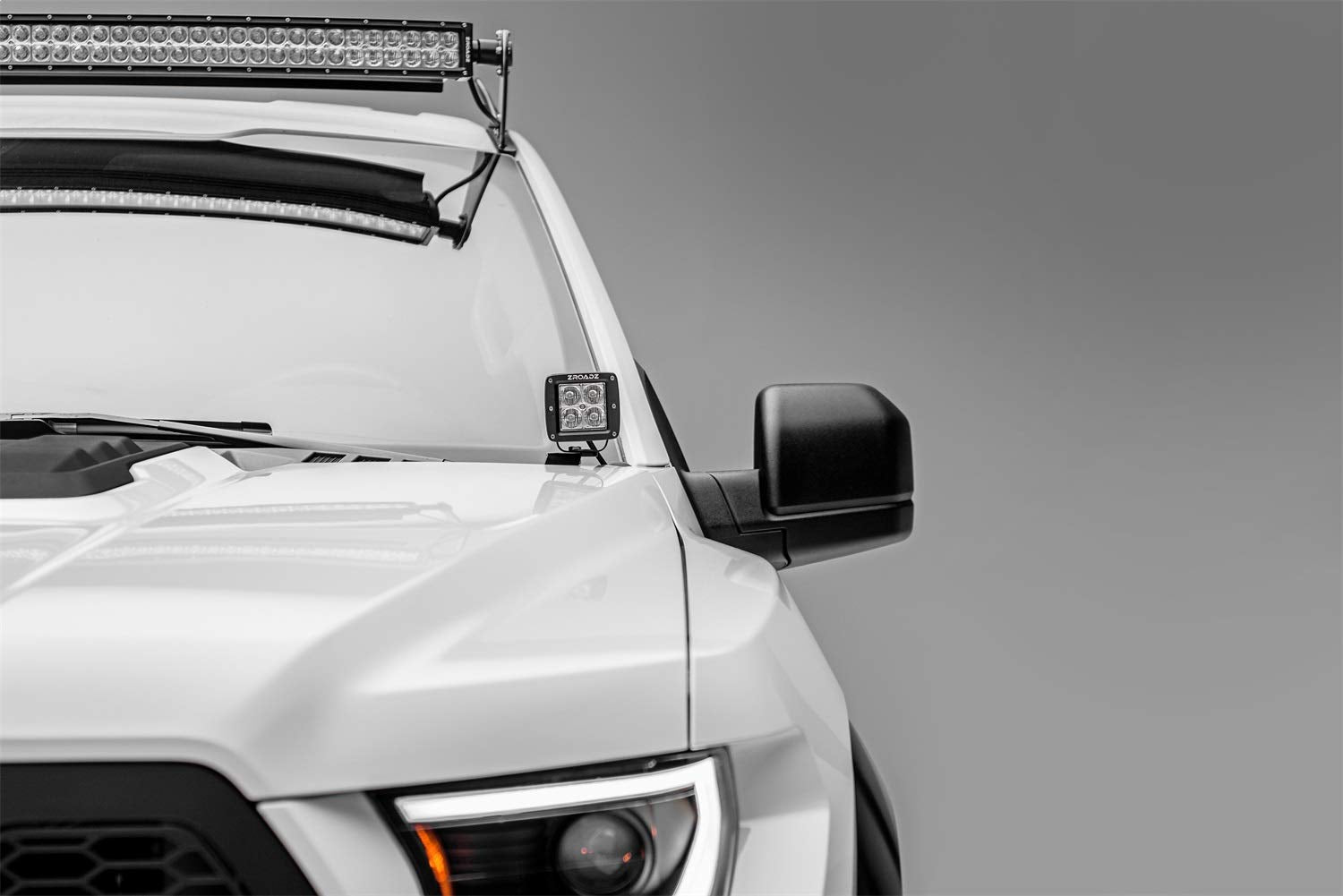 ZROADZ LED Front Roof Mounting Bracket - Compatible w/ 2015-2020 All Ford F-150 - to Mount (1) 52 Inch or Similar Style Curved Light Bar (Not Included) - PN #Z335162