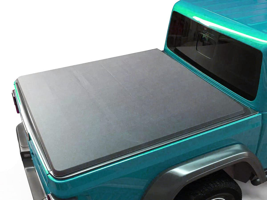 Premier Black Horse Soft Trifold Truck Bed Tonneau Cover Compatible with 2020-2024 Jeep Gladiator -PRS-JE19