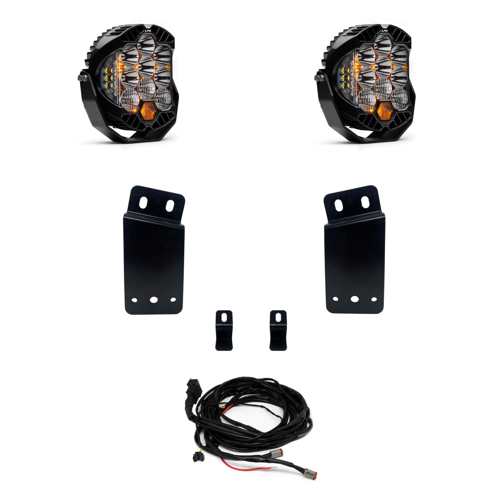 Baja Designs Bumper Light Kit LP9 Pro LED for Dodge Ram 1500 Rebel; 1500 TRX Truck (Driving/Combo; Clear)