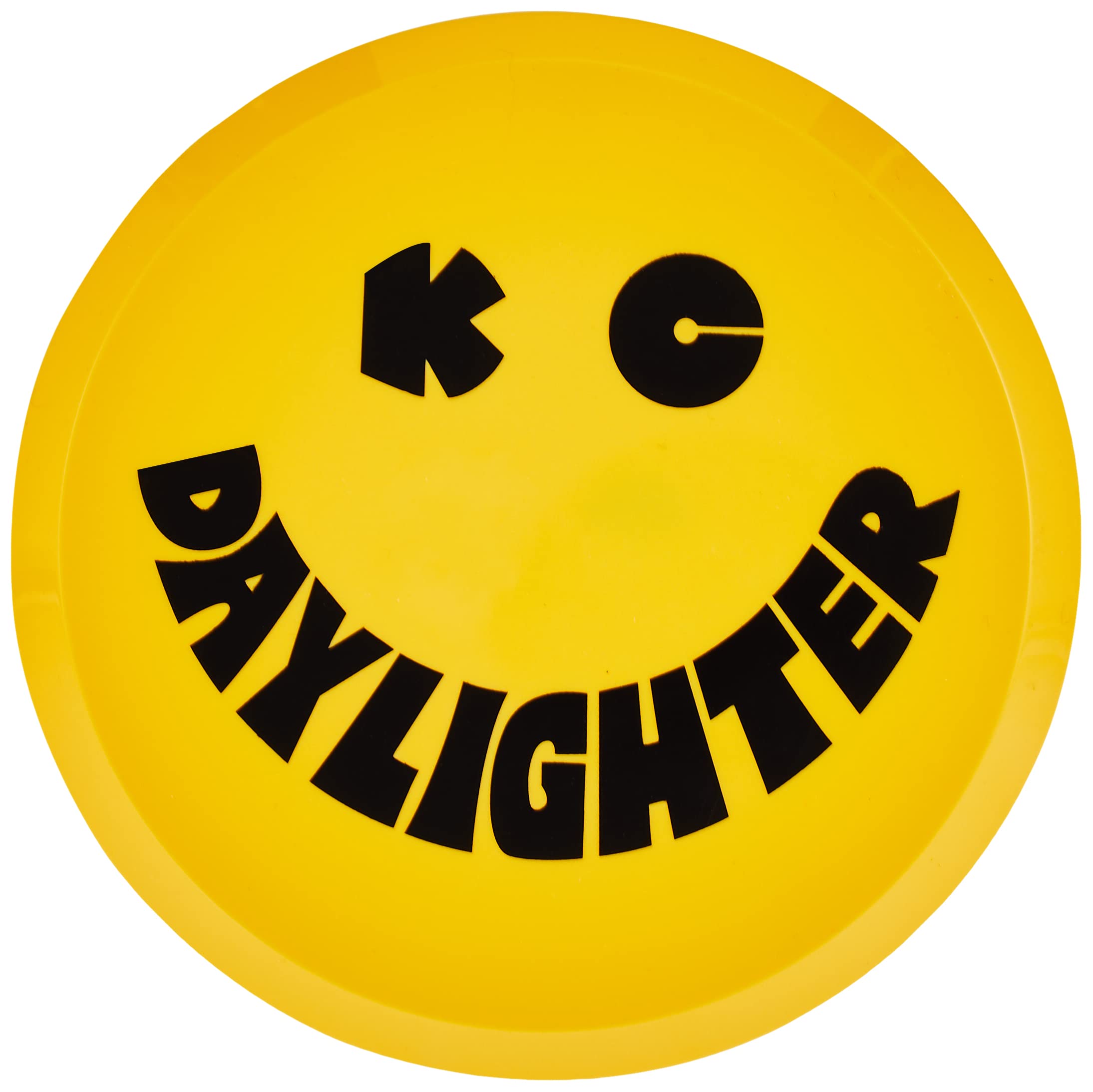 6" Round KC HiLiTES Yellow Plastic Light Cover w/ Black Daylighter Logo - Single Cover