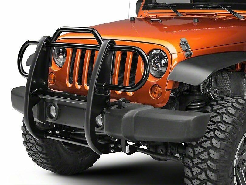 Grille Brush Black Horse Bumper Guard Modular Compatible with 2020-2024 Jeep Gladiator|2018-2024 Jeep Wrangler(Excl. 21-24 V8 Engine and Trims)-17JPJLMA