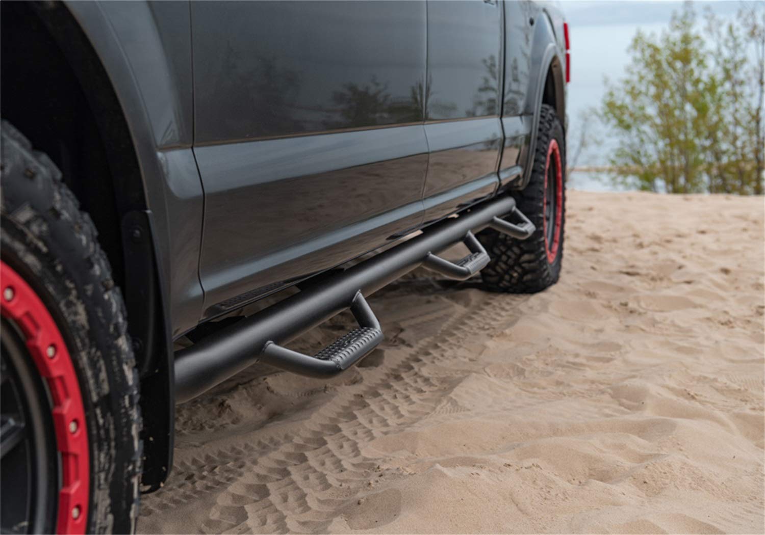 N-Fab Steps Nerf | Textured Black, Wheel-to-Wheel w/ Bed Access | F09100QC-6-TX | Fits 2009-2014 Ford F-150 / Lobo SuperCab 6.5' Standard Bed, SRW Gas
