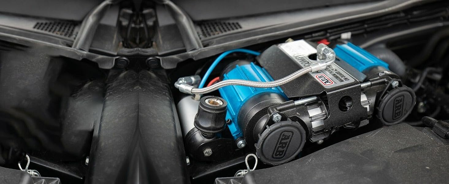 ARB Air Compressor Manifold Kit 171503 for Easy Installation of Two Air Lockers Solenoids on ARB CKMTA12 Air Compressor, Plug and Play Air Hose Kit for Tire Inflation