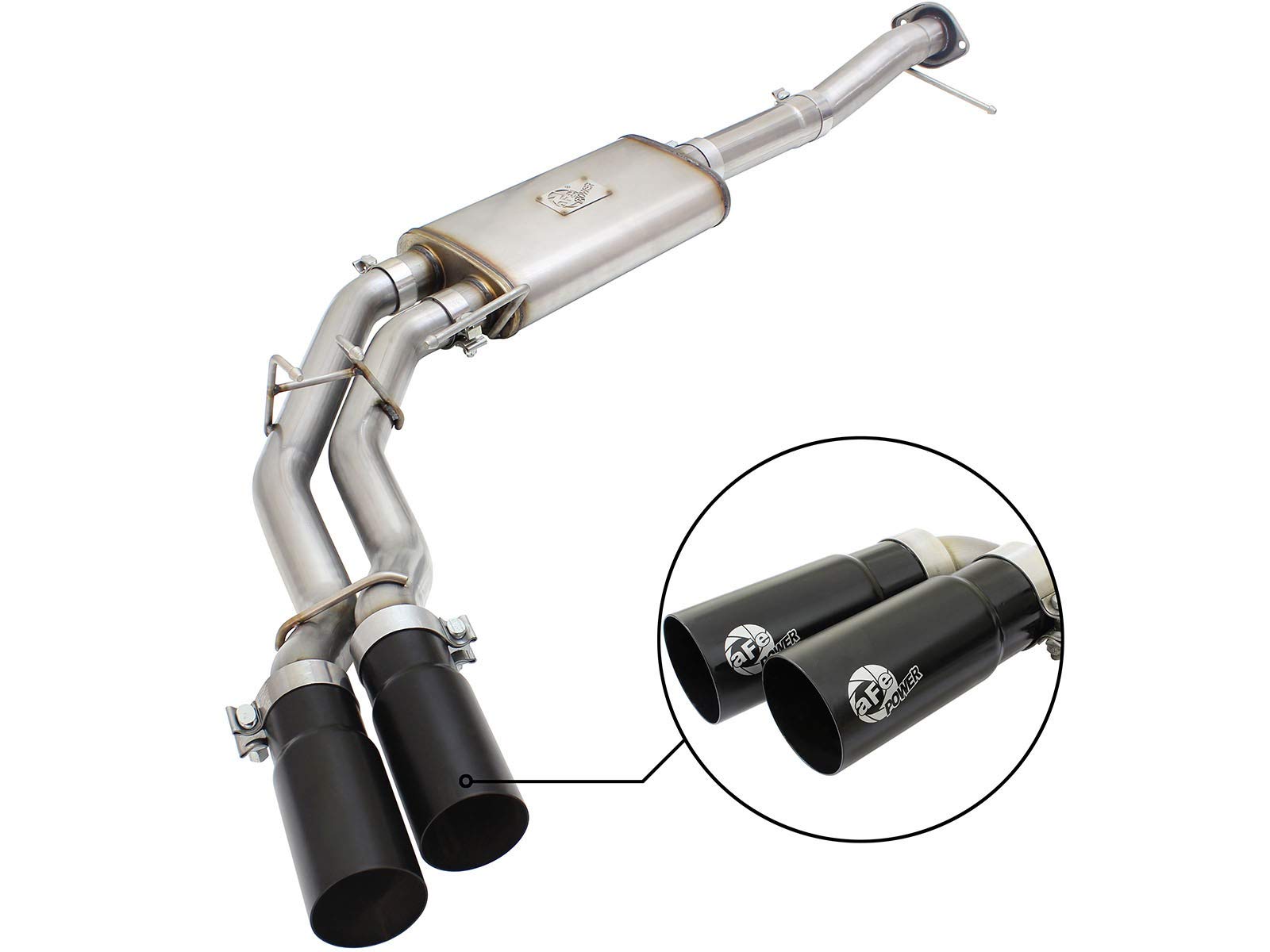 Rebel Series aFe Power 3" x 2.5" Stainless Steel Cat-Back EcoBoost Performance Exhaust System