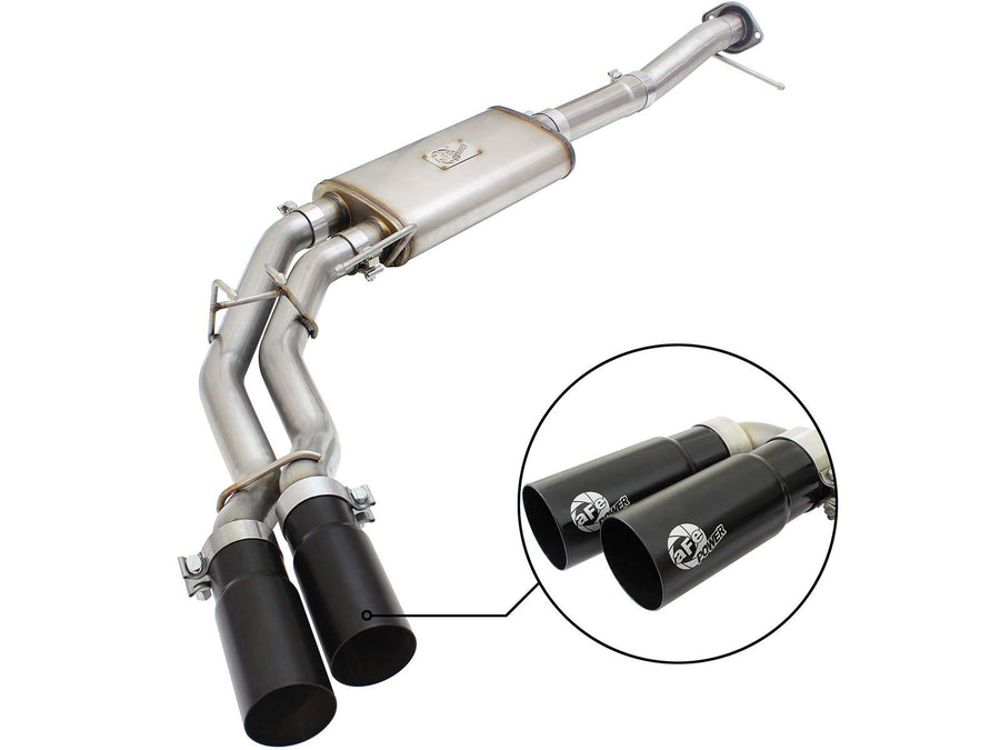 Rebel Series aFe Power 3" x 2.5" Stainless Steel Cat-Back EcoBoost Performance Exhaust System