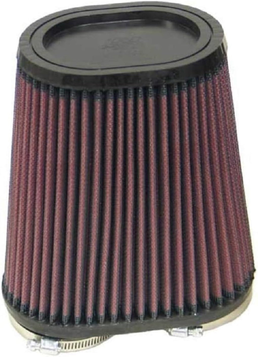 K&N Original High-Flow Lifetime Universal Clamp-On Air Filter: High Performance, Premium: Flange Diameter: 2.375 In, Filter Height: 6.75 In, Flange Length: 0.375 In, Shape: Oval Straight, RU-4710