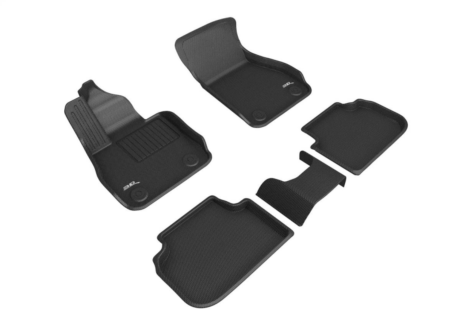 3D MAXpider Kagu Custom Fit Floor Mat (Black) Compatible with BMW 2 Series Gran Coupe (F44) FWD 2020-2024 - Full Set