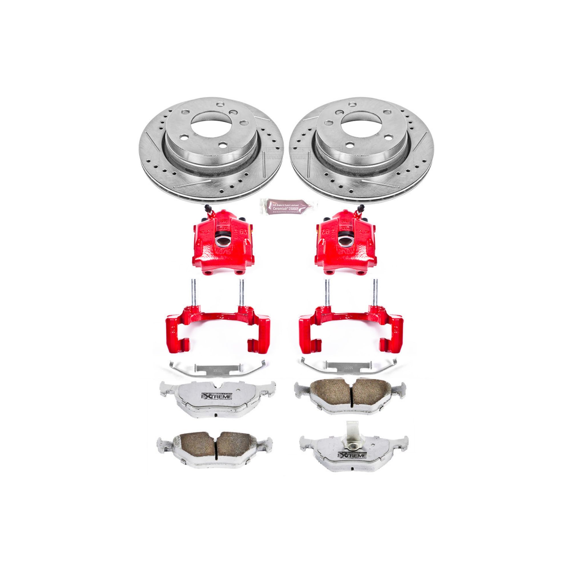 Power Stop Rear KC2980-26 Z26 Street Warrior Brake Kit For BMW 323Ci 2000, BMW 323i 1999-2000 [Model Specific]