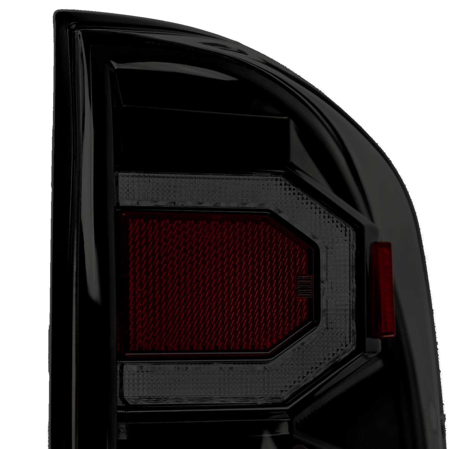 Glossy Black Smoke SPEC-D TUNING LED Tail Lights w/Sequential DRL Strips Compatible with 2016-2022 Toyota Tacoma, Left + Right Pair Assembly