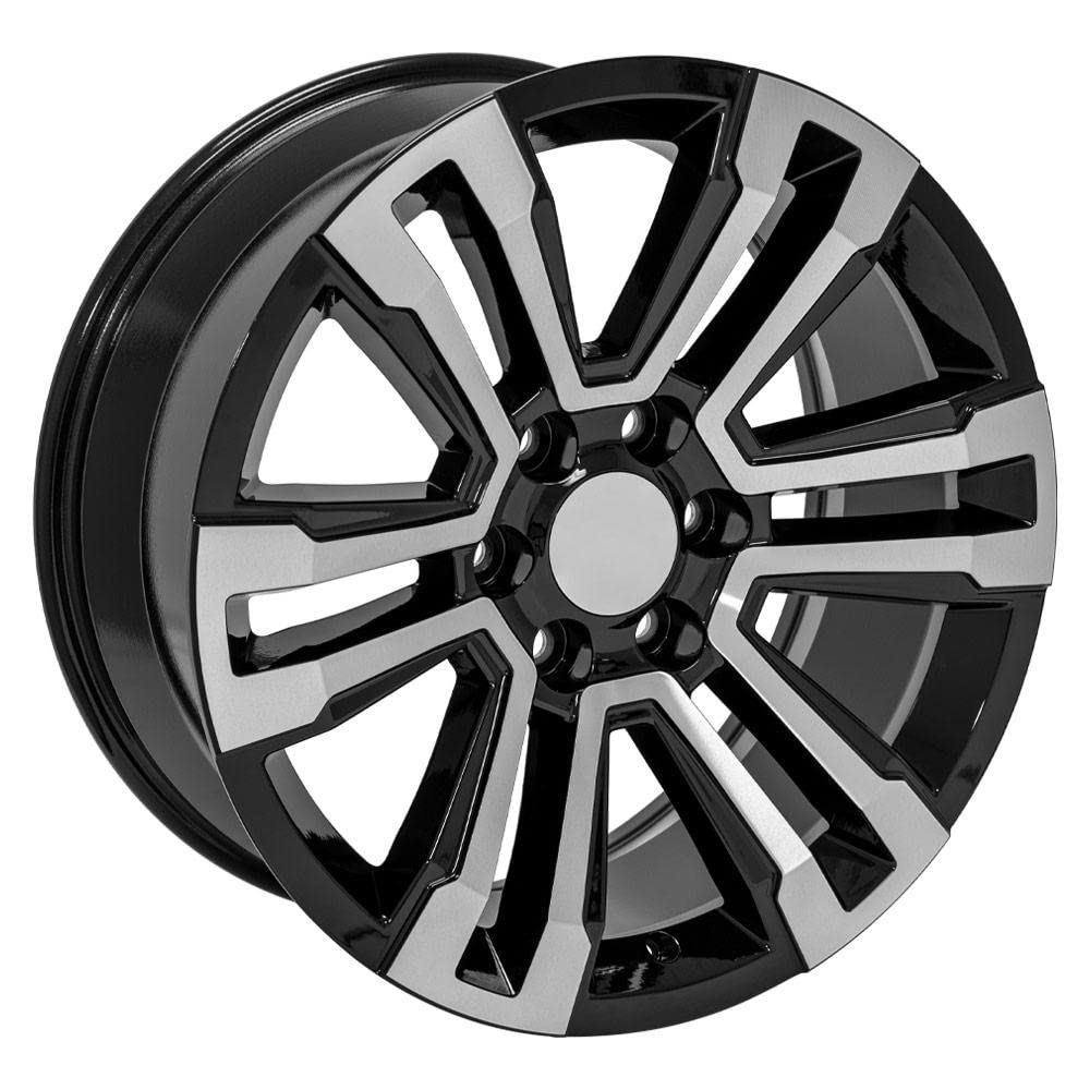 20 Inch OE Wheels CV44 Rim Fits Yukon Denali Style 6x139.7 20x9 Gloss Black Machined - Hollander 5822 (1)