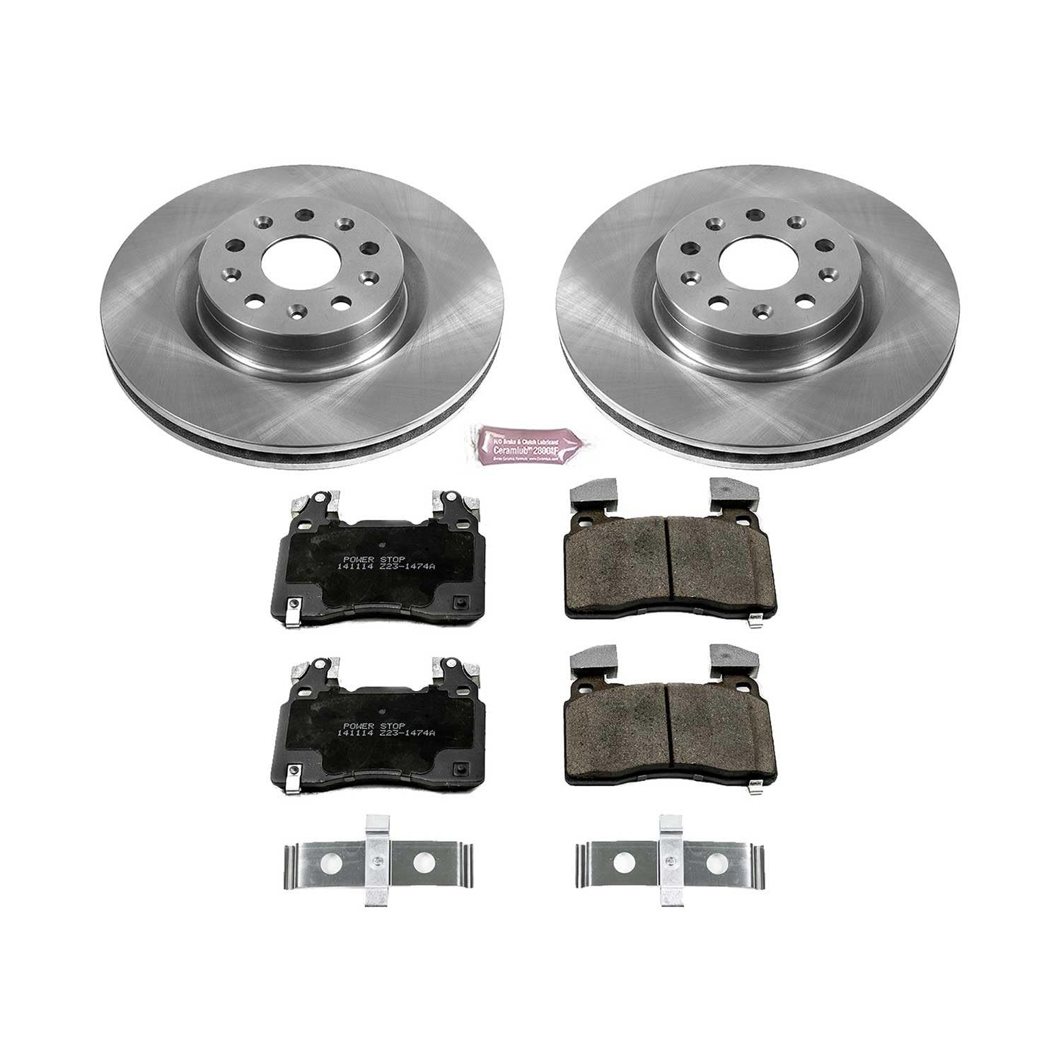 Power Stop Autospecialty KOE6998 Front Replacement Brake Kit-OE Brake Rotors & Ceramic Brake Pads