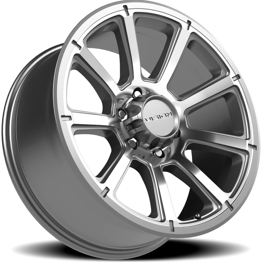 18x9 Vision 353 Turbine Gunmetal/Machined Wheel Rim 6x135 +18mm Inch 18