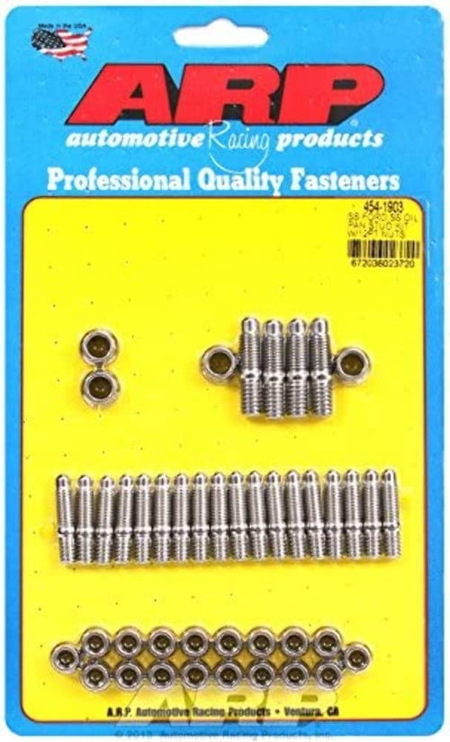 12-Point Stainless Steel ARP Oil Pan Bolt Kit for Small Block Ford