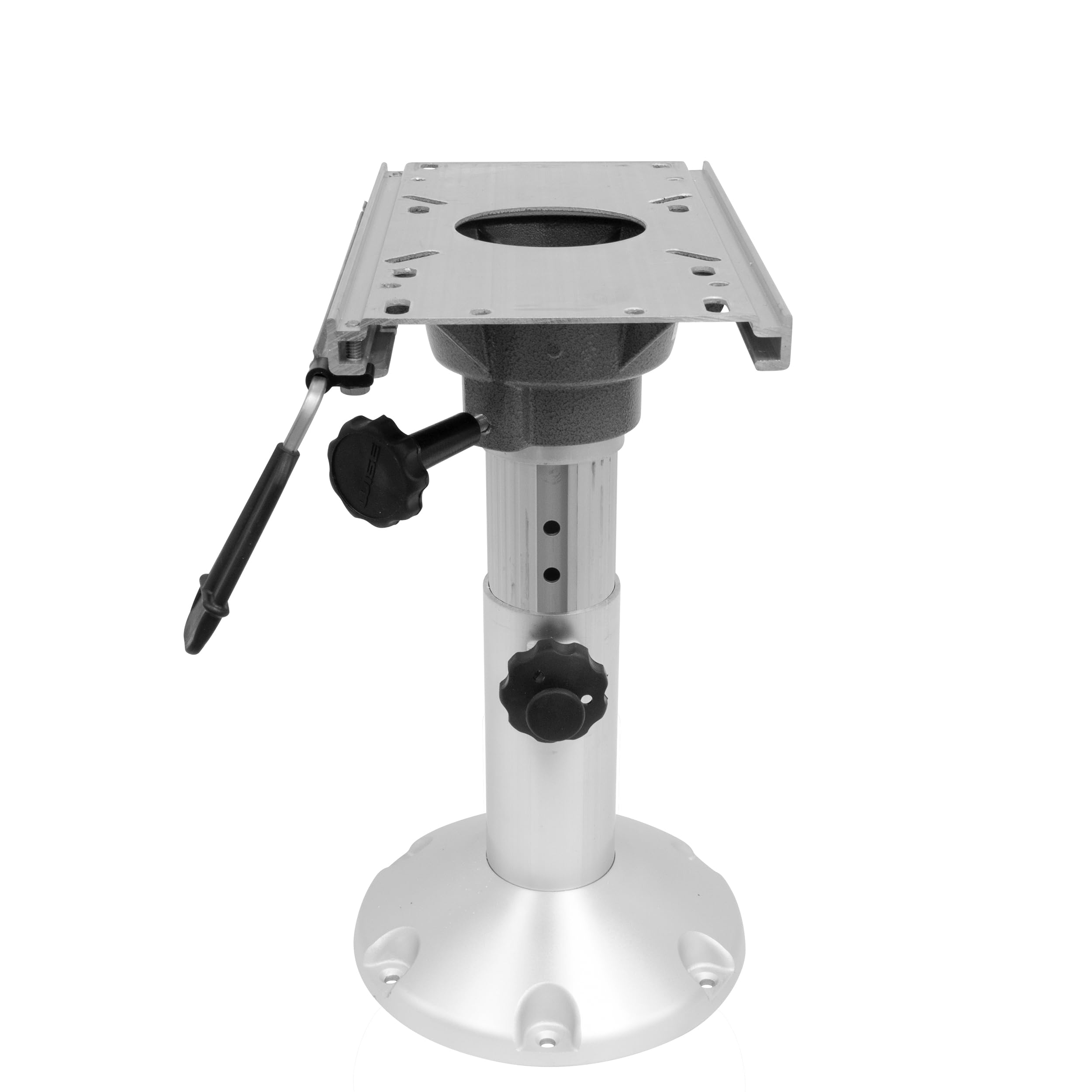 8WP21-374 Wise Boat Seat Pedestal, Adjustable Height from 12" to 18", with Seat Slide Seat Mount, Adjustable Travel 5" - Fore & AFT