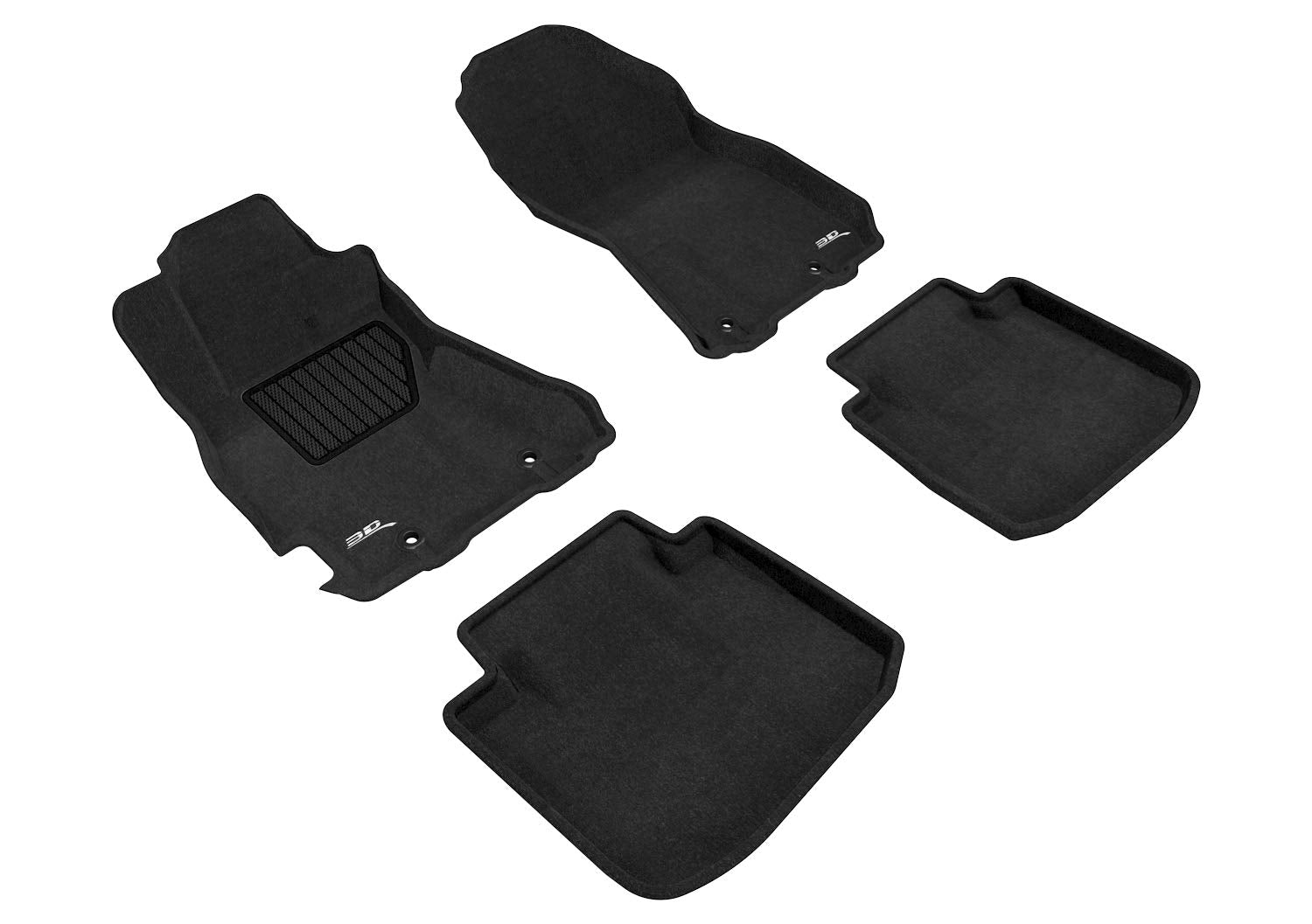 3D MAXpider Custom Fit All-Weather Floor Mats for 2015-2019 Subaru Legacy/Outback Elegant Series (1ST & 2ND Row)