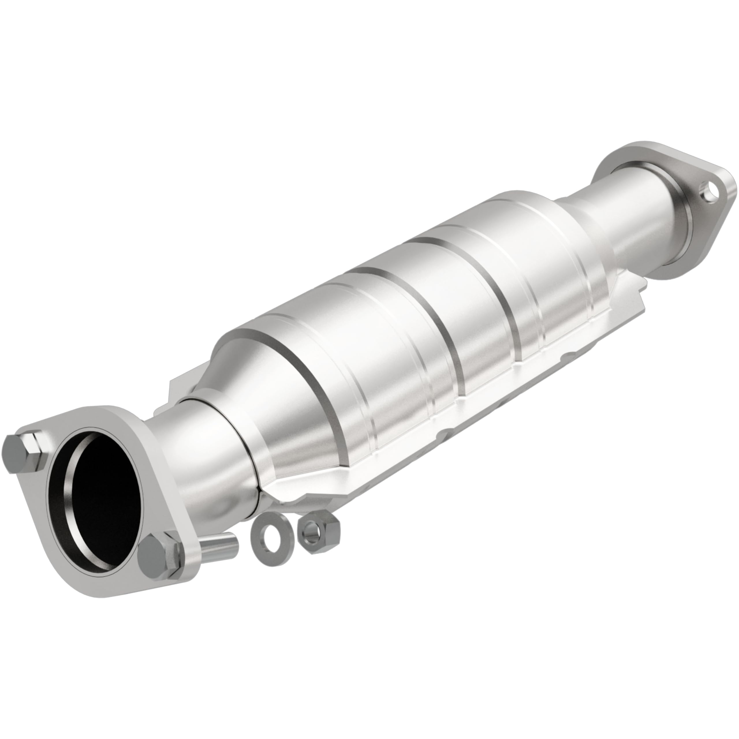 MagnaFlow OEM Grade Direct-Fit Catalytic Converter Federal/EPA Compliant 51426 - Stainless Steel 2.5in Main Piping, 16.6in Overall Length, No O2 Sensor - Import Vehicle Replacement