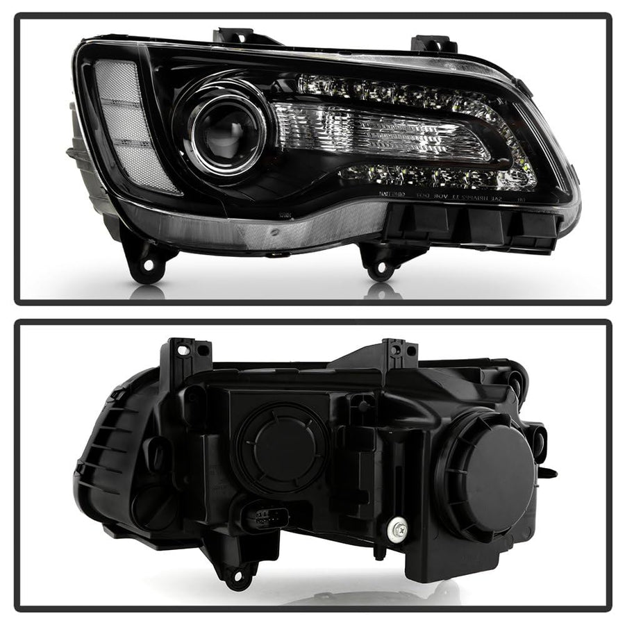 Chrysler 300 Spyder (OE) Halogen Only 2015-2023 (Won‘t Fit HID Models) Black Bezel Passenger Side Headlight -OEM Left