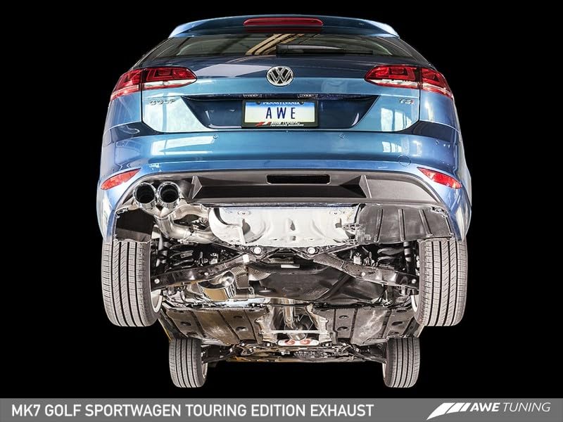 VW MK7 Golf SportWagen AWE Tuning Touring Edition Exhaust w/Chrome Silver Tips (90mm) - 3015-22048