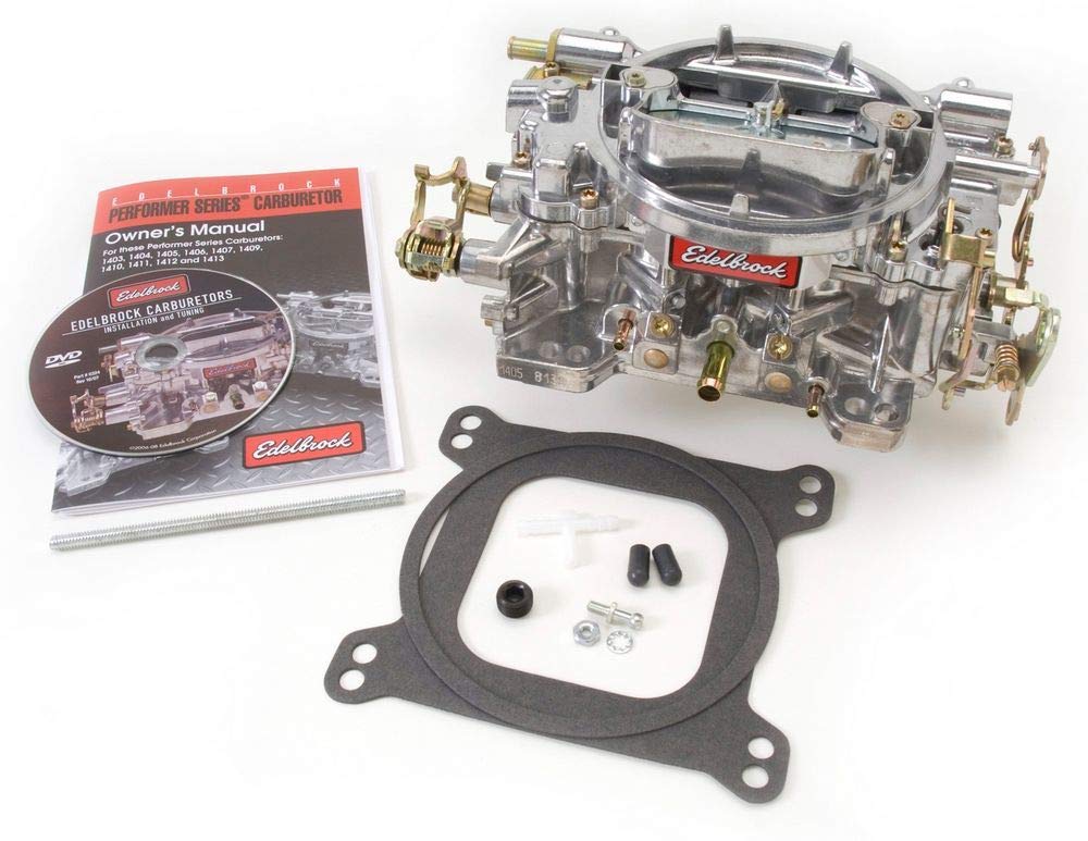 Performer Series Edelbrock 1404 550 CFM Square Bore 4-Barrel Air Valve Secondary Manual Choke New Carburetor