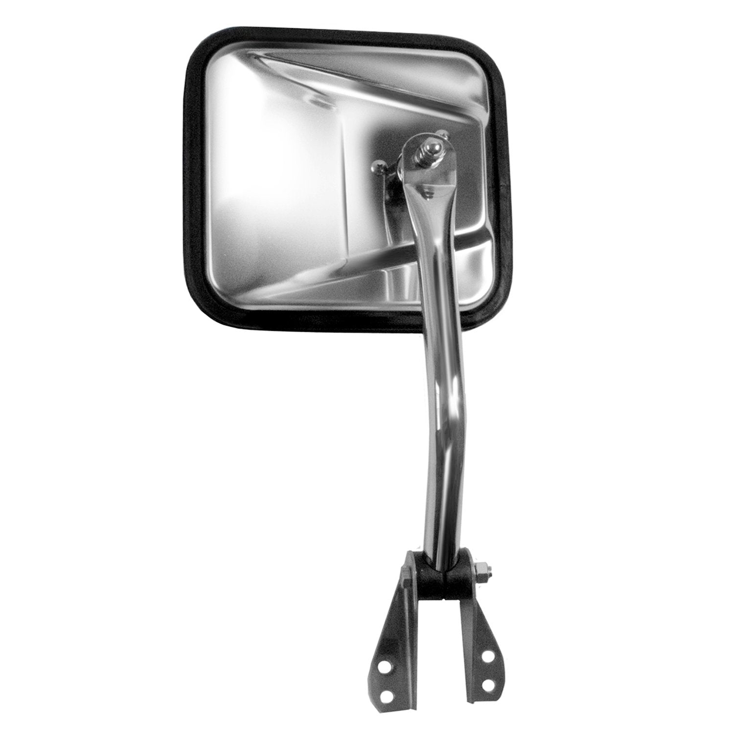 Driver Side Fit Mirror for Jeep CJ, Stainless Steel, Foldaway, Manual