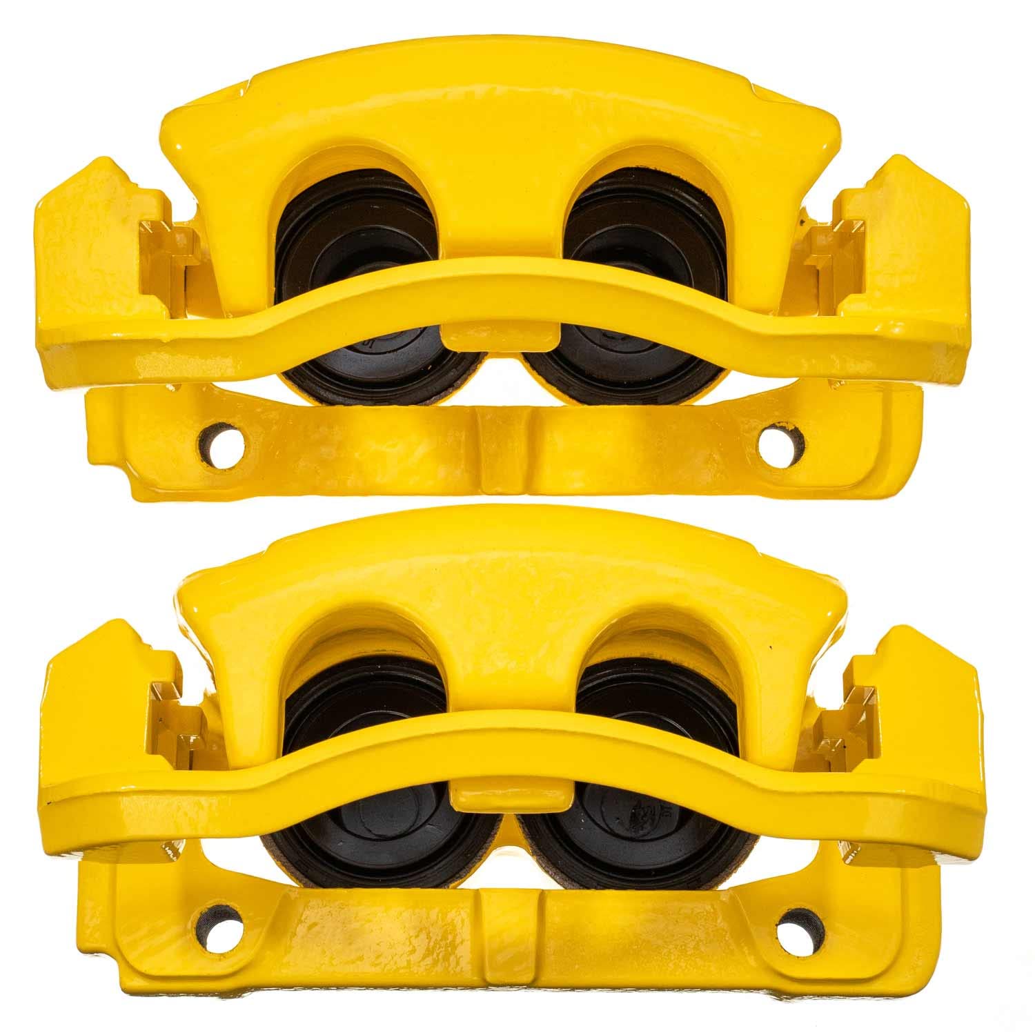 Power Stop S4974YLW Front Pair of High-Temp Yellow Powder Coated Calipers For Ford F-150 2005-2008, Lincoln Mark LT 2006-2008 [Model Specific]