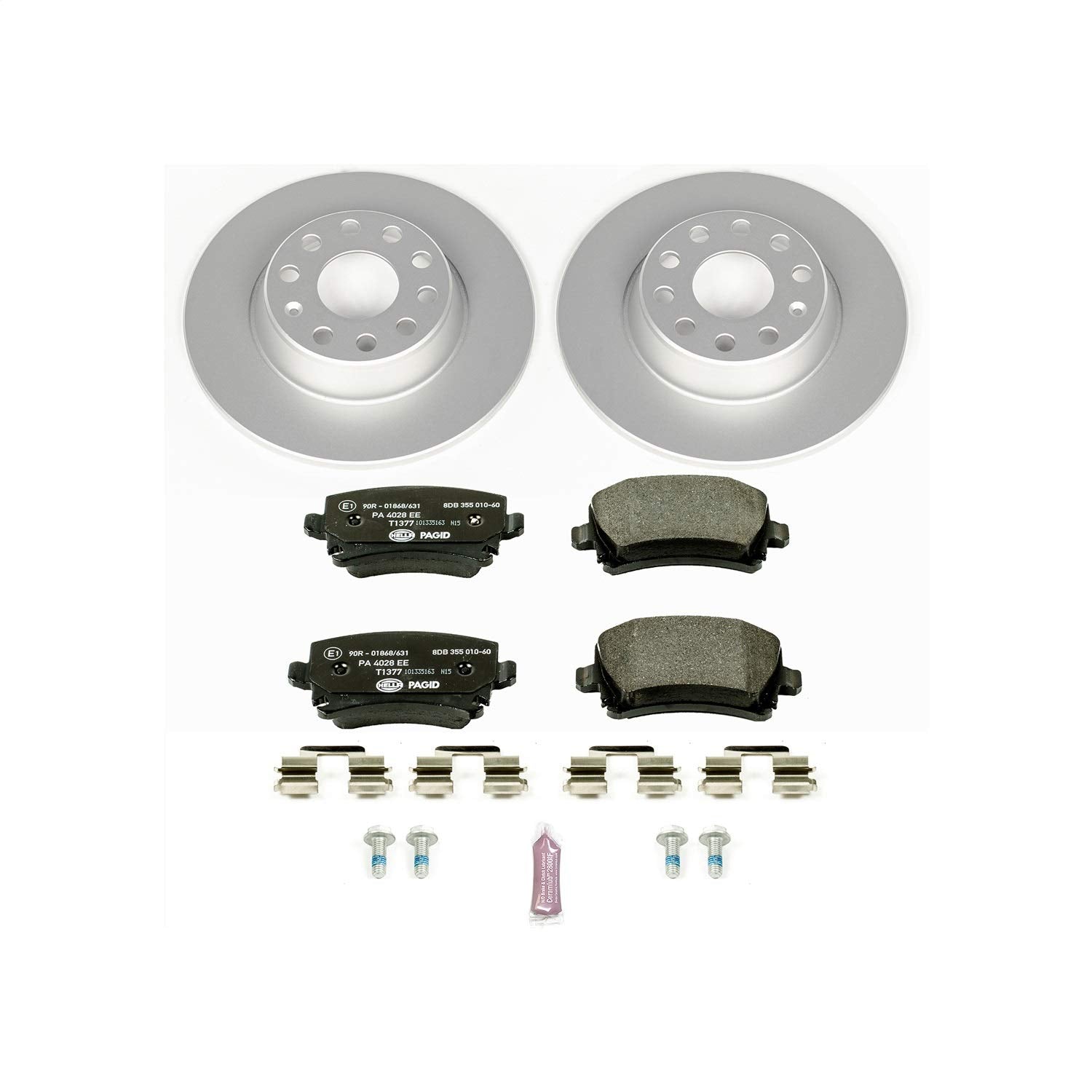 Power Stop ESK2261 Euro-Stop Rear Brake Kit Audi VW For Audi A3, Audi A3 Quattro, VW GTI, VW Jetta, VW Passat, VW Tiguan [Model Specific]