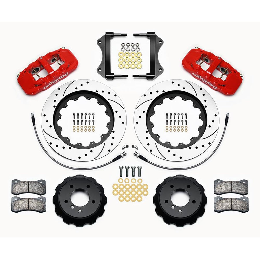 Front AERO6 Hat Kit,15.00, Drilled, Red