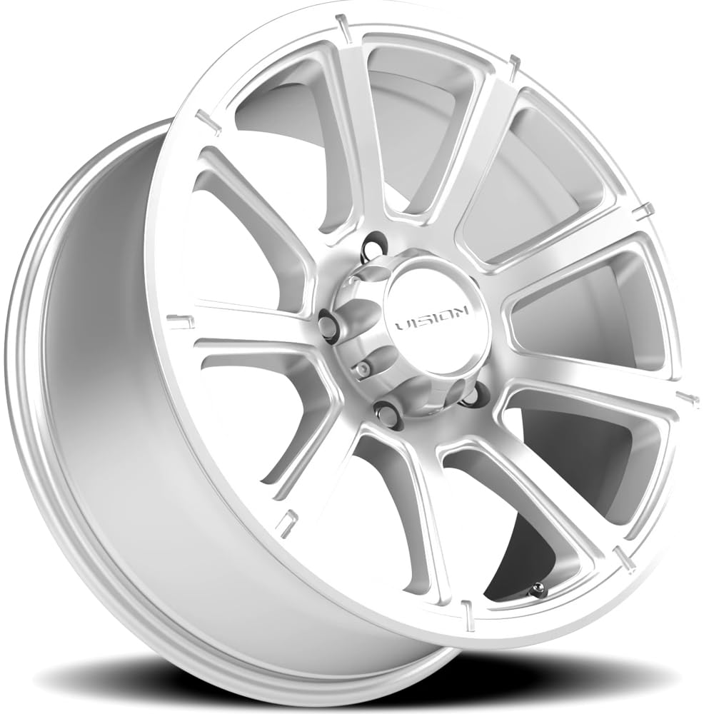 17x8.5 Vision 353 Turbine 5x5" -6mm Silver Wheel Rim 17" Inch