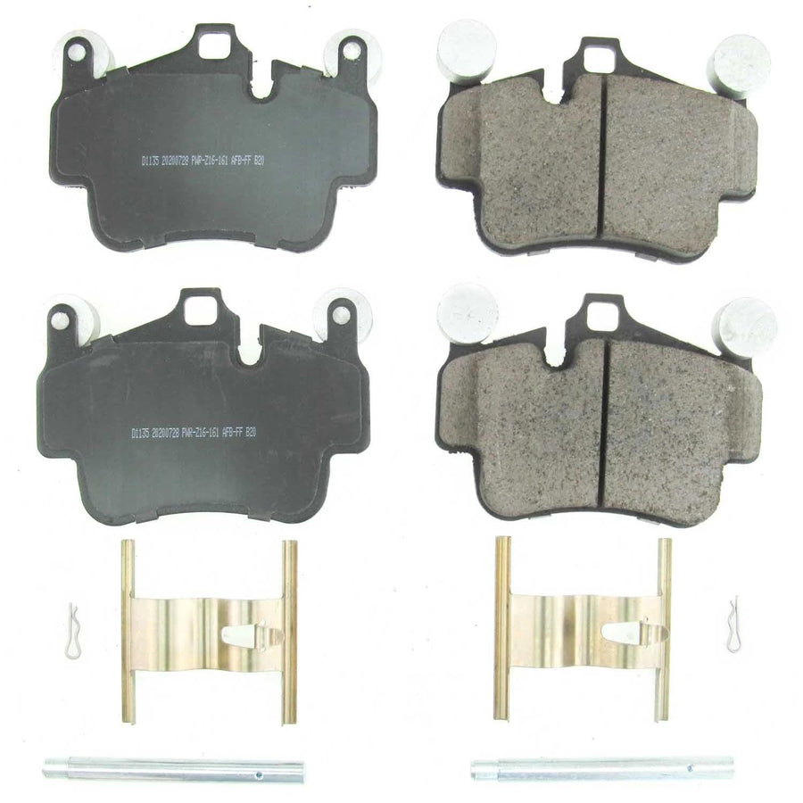 Power Stop Brake Kit Front For Porsche 911 2005-08 |Boxster 2007-12 |Cayman 2006-12 - Ceramic Brake Pads With Installation Hardware, 17-1135