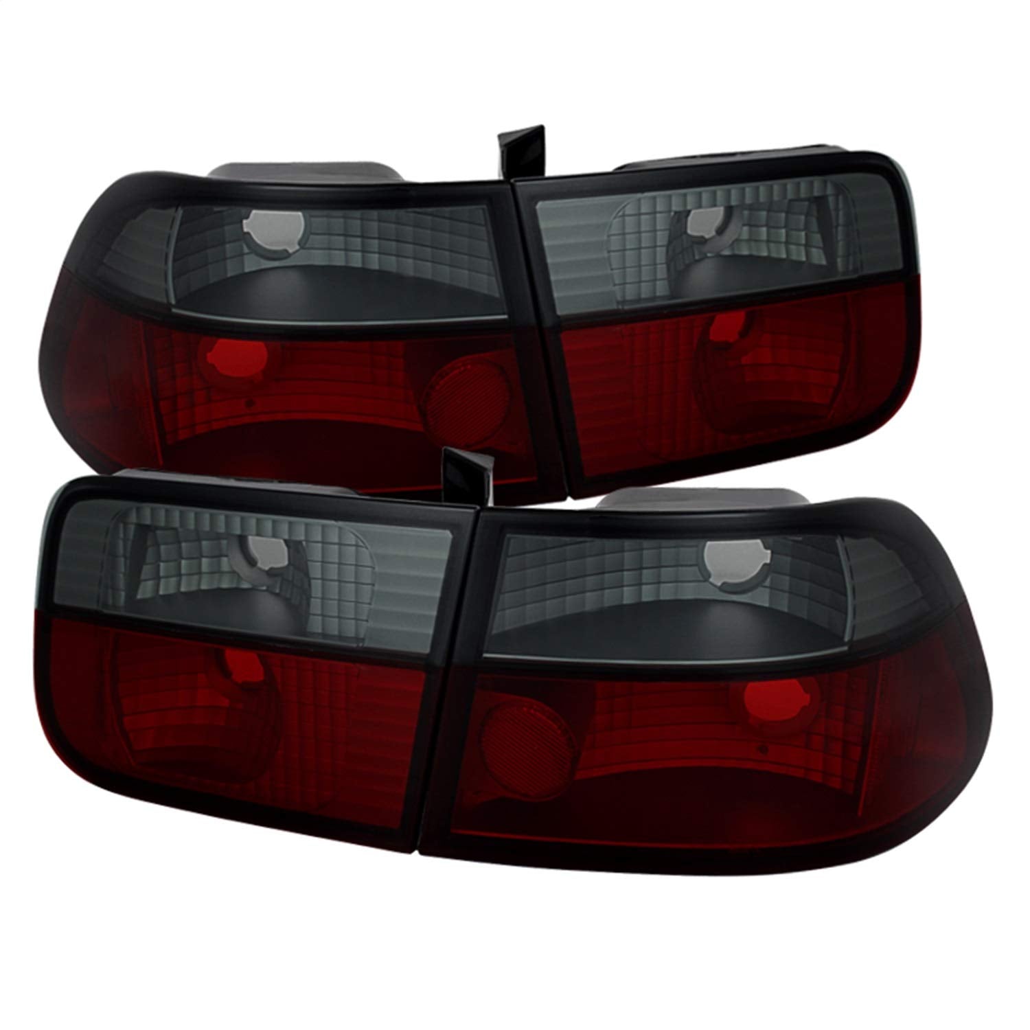 Honda Civic 96-00 2Dr Spyder 5076557 Crystal Tail Lights - Red Smoke