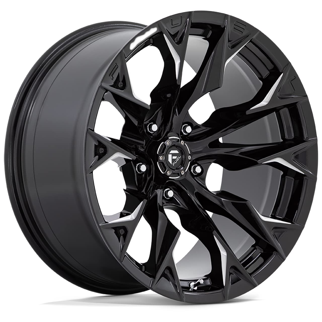 FLAME FUEL OFF-ROAD 20X12 5X5.0 4.77-44mm GLOSS BLACK MILLED - D80320207547