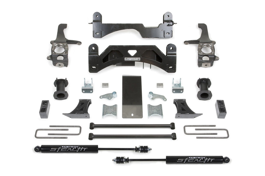 Fabtech K7054M Coil System Spacer 6 In. Lift Incl. Rear Stealth Shocks Coil Spacer System