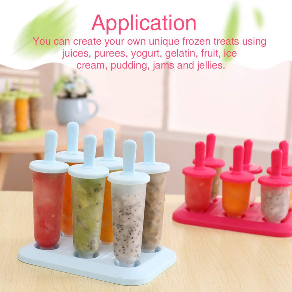 Ice Pop Maker Ice Bar Maker Ice Pop Mold Plastic Popsicle Mold, Kids Ice Cream Tray Holder Lolly Pop, DIY Ice Cream Pop Molds Handmade for Kids, Kids, Adults