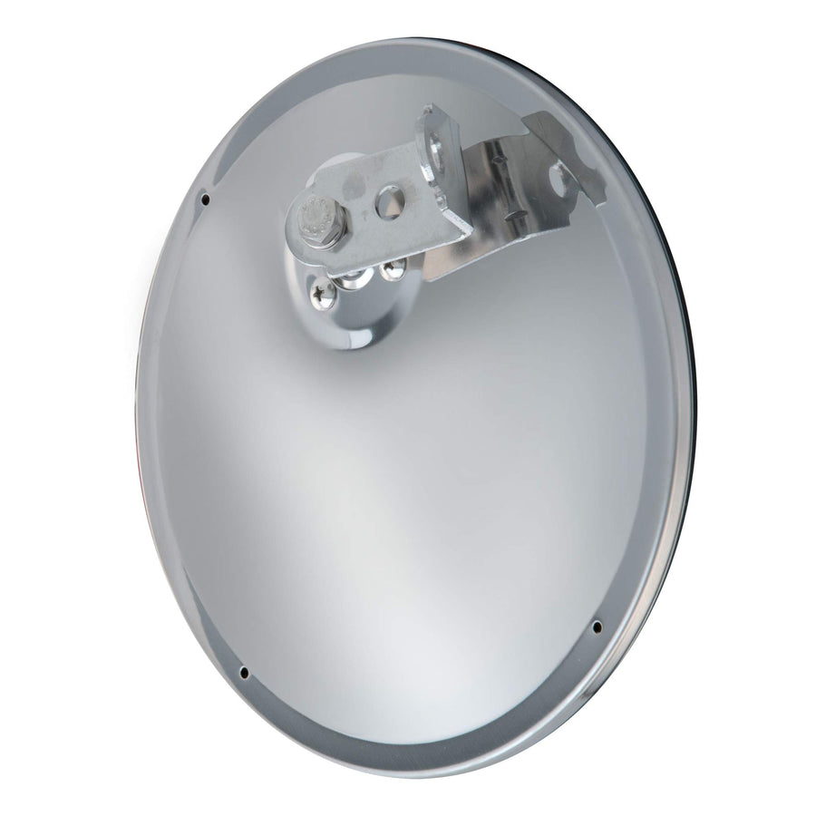 7-1/2-Inch RETRAC Stainless Steel Offset-Mount Convex Mirror Head with J-Bracket, Universal Driver or Passenger Side