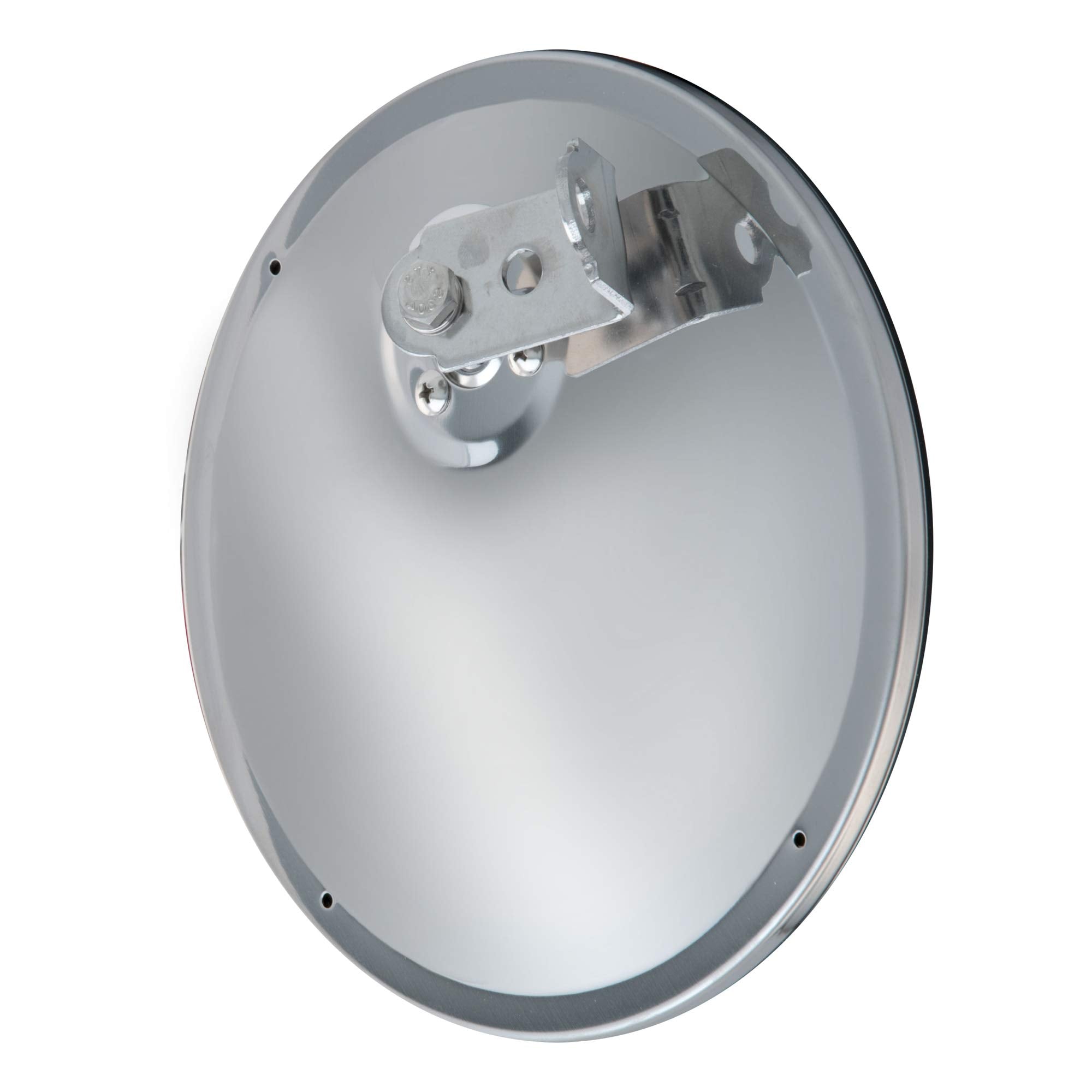 8-1/2-Inch RETRAC Stainless Steel Offset-Mount Convex Mirror Head with J-Bracket, Universal Driver or Passenger Side