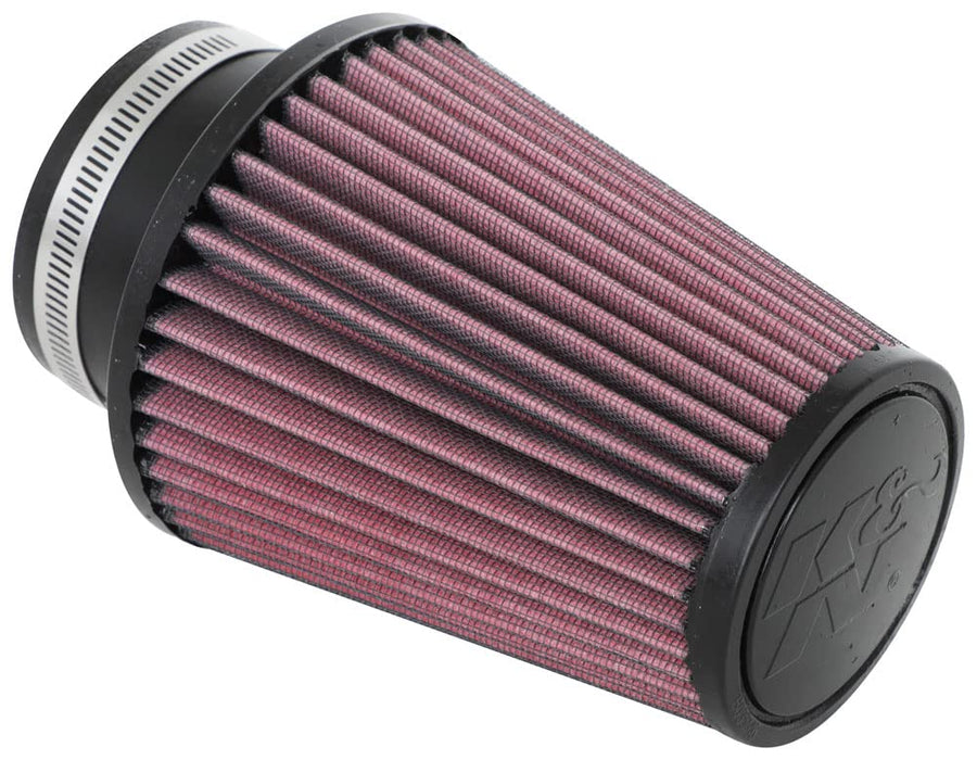 Universal K&N Clamp-On Air Filter: High Performance, Premium, Washable, Replacement Filter: Flange Diameter: 3 In, Filter Height: 6 In, Flange Length: 1.75 In, Shape: Round Tapered, RU-1039